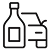car alongside a bottle, representing transportation